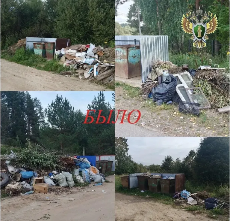 Прокуратура заставила убрать заваленные мусором площадки в Кологриве