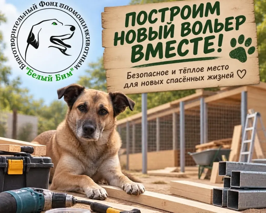 Костр��мской приют «Белый Бим» собирает деньги на новый вольер